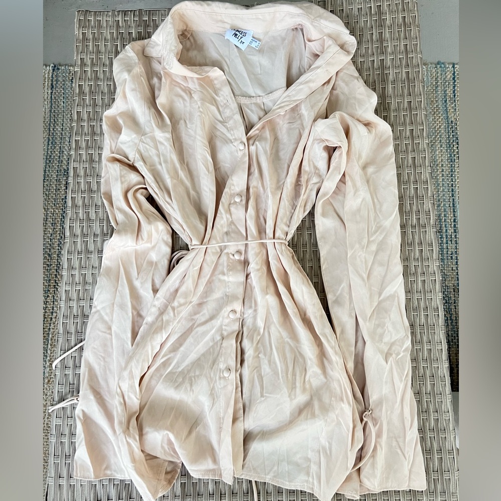 Princess Polly Cream Long Sleeve Dress